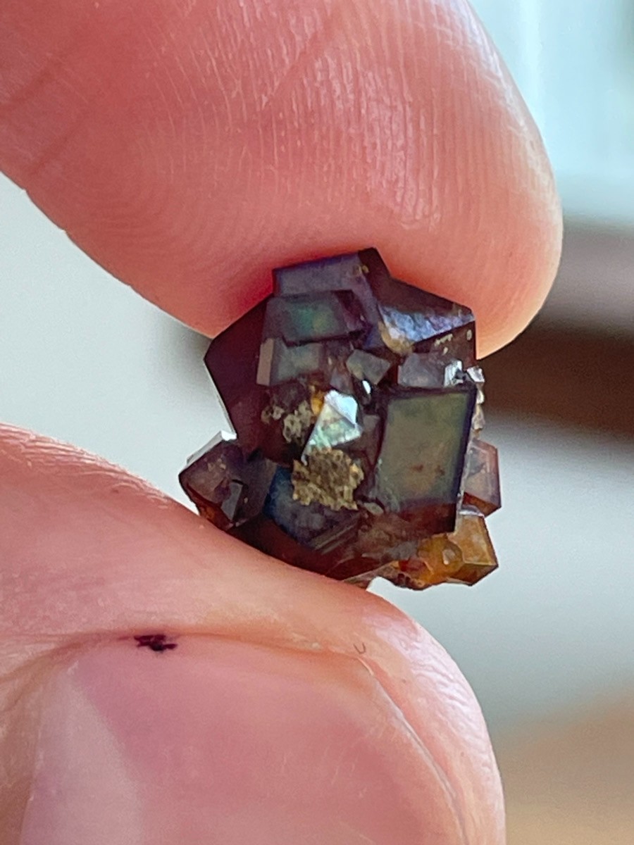 Rough Iridescent Andradite Rainbow Garnet Crystal Tenkawa Nara Japan Mineral Z2