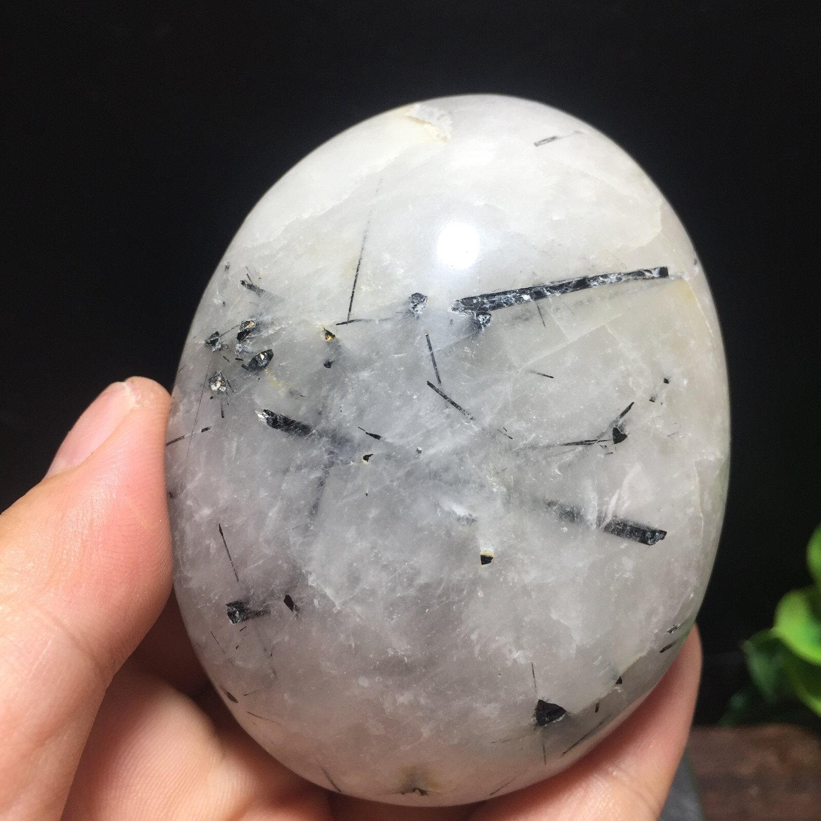205g Natural black tourmaline quartz crystal symbiotic mineral specimen 11