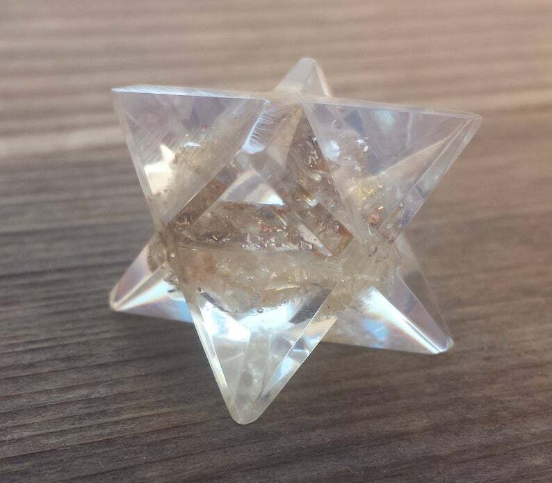 ORGONE CITRINE GEMSTONE MERKABA STAR ORGONITE