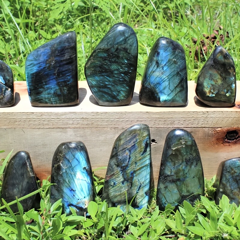 1.1-1.76LB Flash Labradorite Freeform Display Crystal Quartz Healing Decor Gift