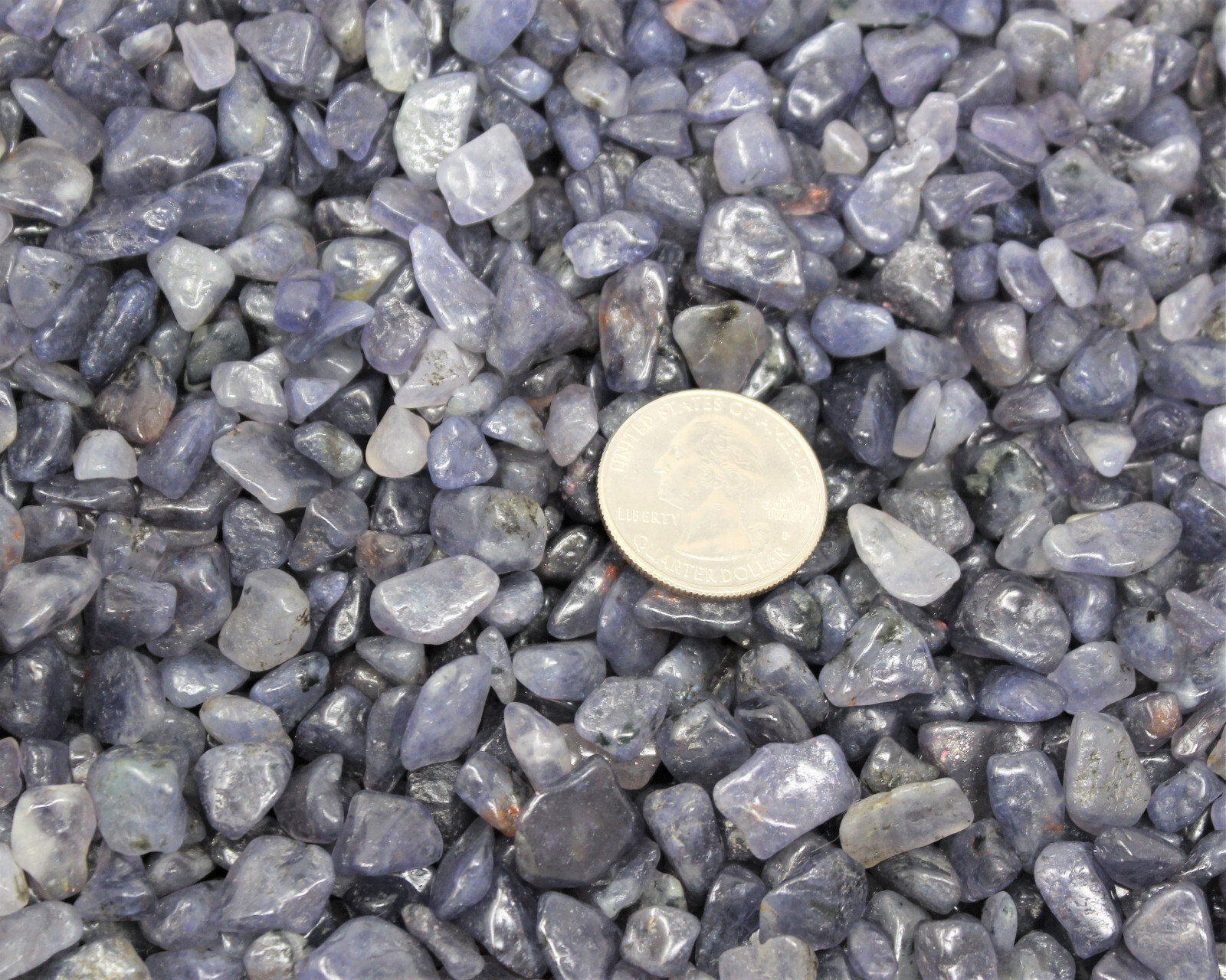 Iolite Semi Tumbled Gemstone Mini Chips 5-15 mm, ‘A’ Grade Wholesale Bulk Lot