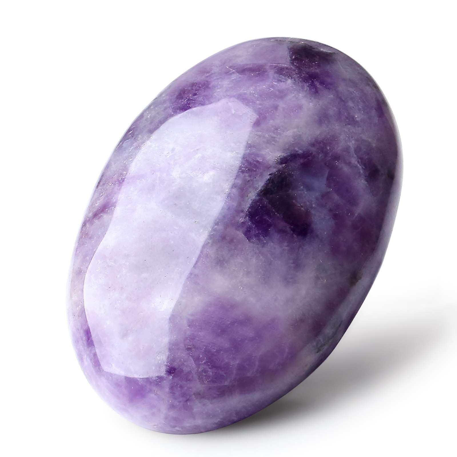 Amethyst Palm Stone 2.4″ Healing Crystal Meditation Spiritual Energy Purple