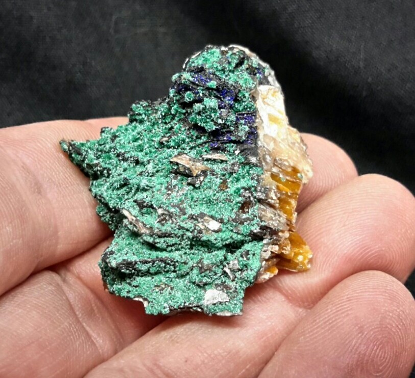 39mm AZURITE with MALACHITE from Mibladen, Khénifra, Morocco