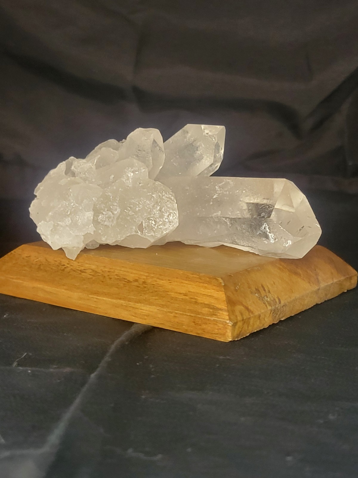 290g Natural White Clear Quartz Cluster Crystal Mineral Healing Stone (B4)