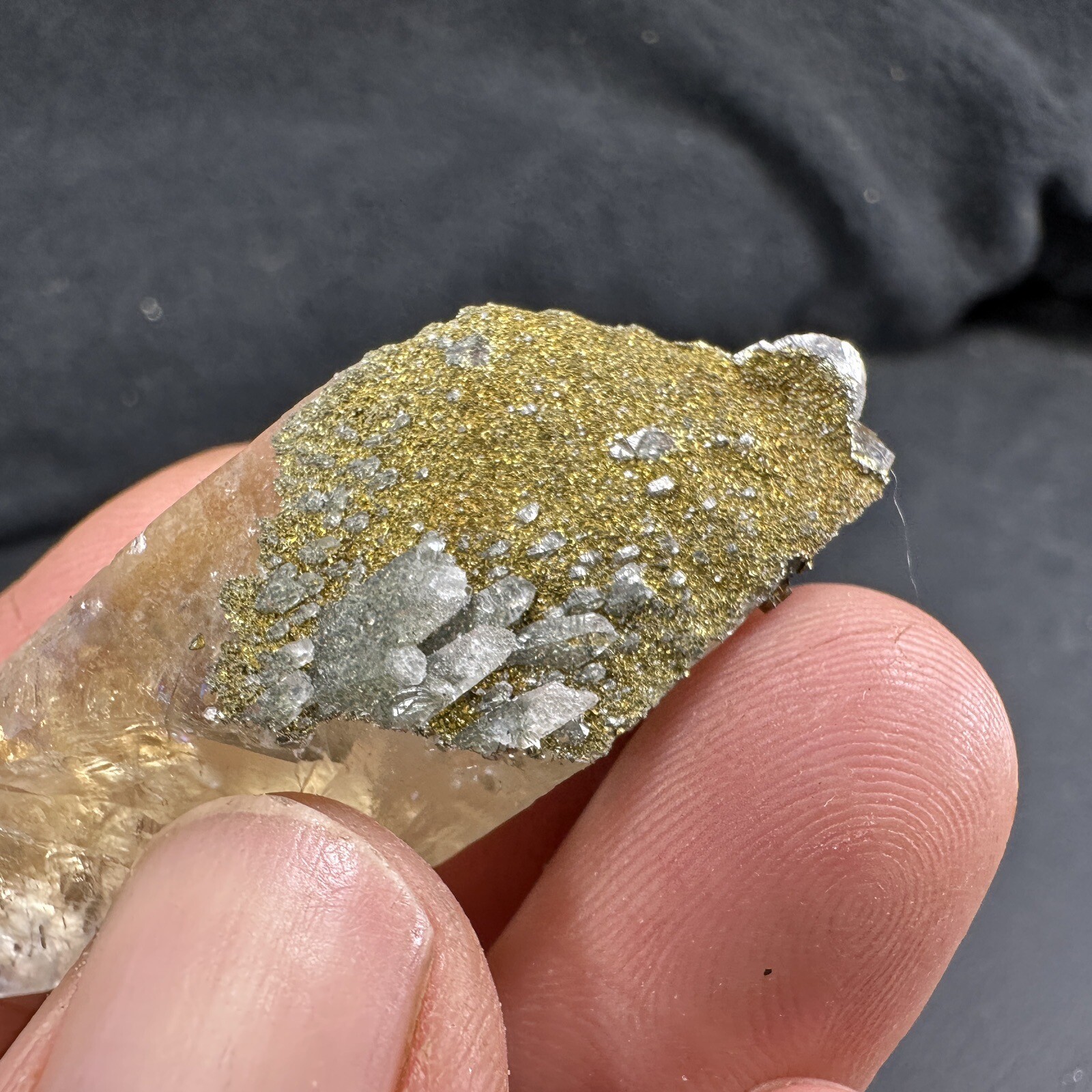 Calcite Crystal with Chalcopyrite Matrix / Missouri