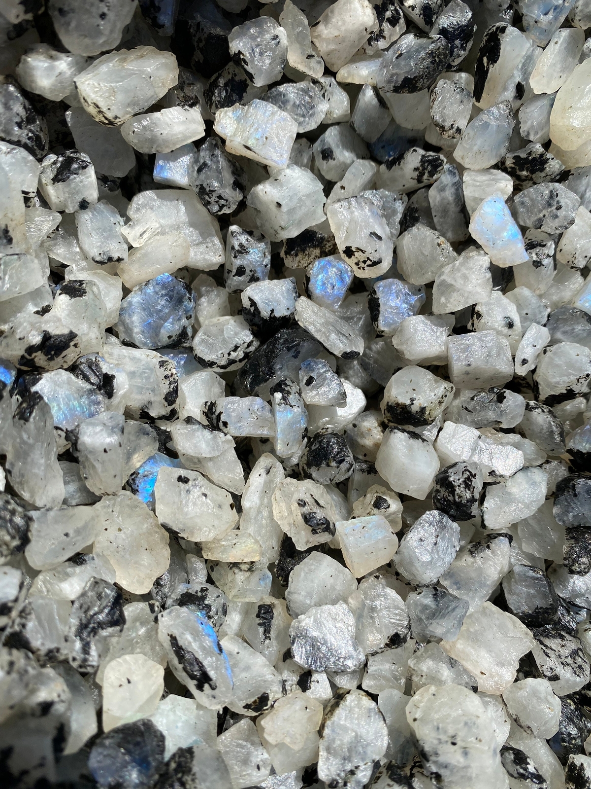 Raw Rainbow Moonstone (Grade AA) Natural Rough Rainbow Moonstone Gemstone