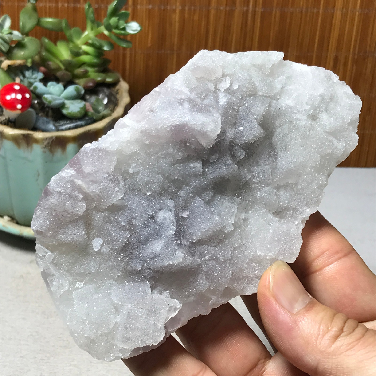 121-70-29mm Natural Light purple calcite fluorite Mineral Specimen 295g A6067
