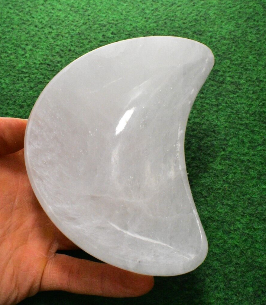 1 Large Selenite Crystal Dish Bowl Cleansing Moon 15x9cm Free Postage UKBUY✔ ✔✔