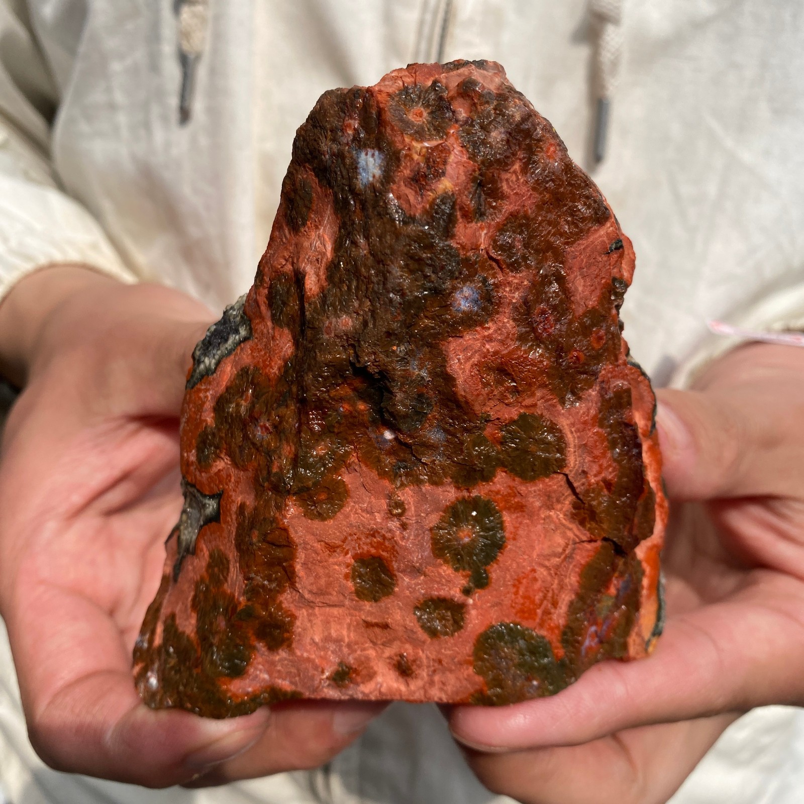 0.7lb Raw Natural colourful ocean jasper quartz crystal rough mineral specimen