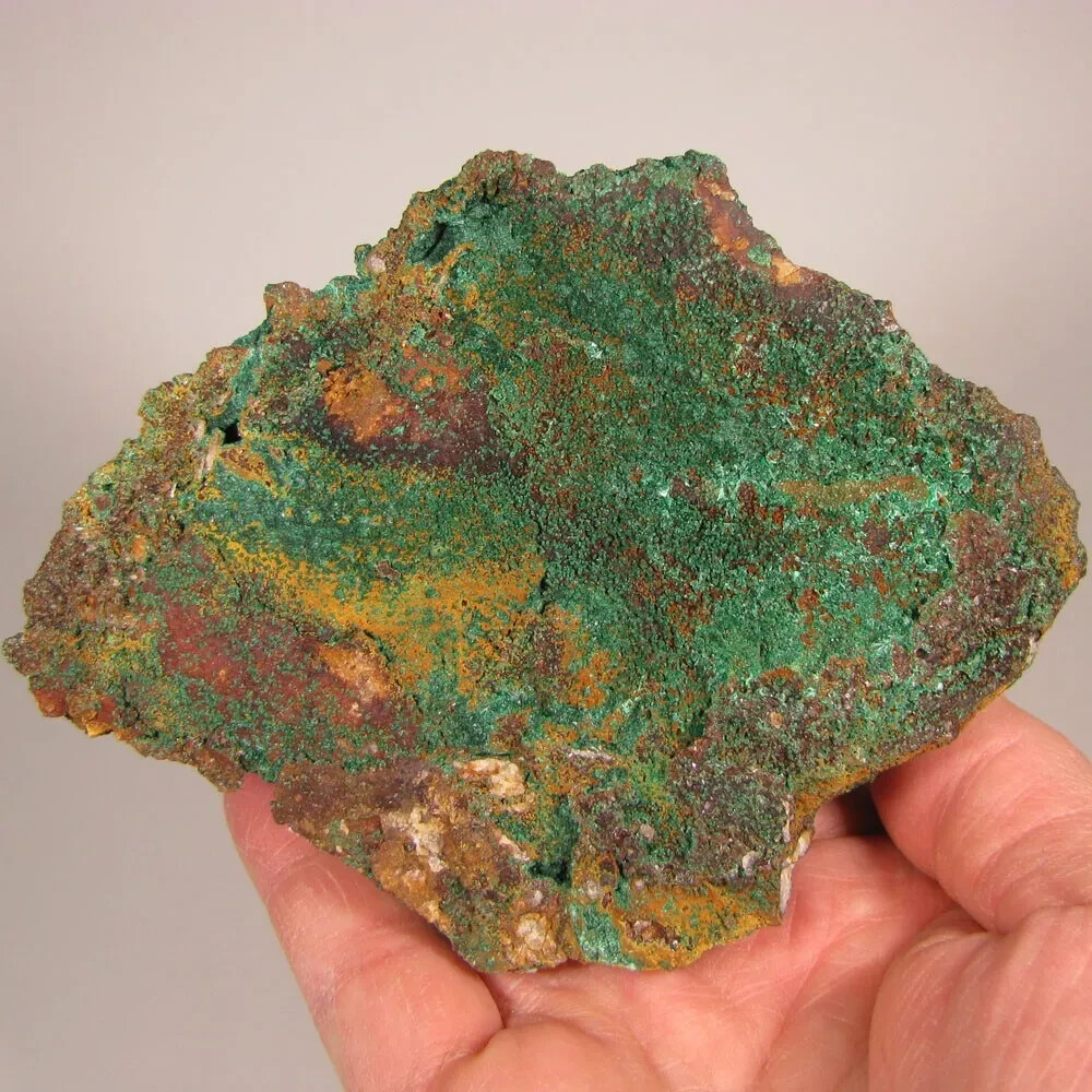 5″ Blue AZURITE w/ MALACHITE Crystals on Matrix Rock – Morocco – 1.5 lbs.