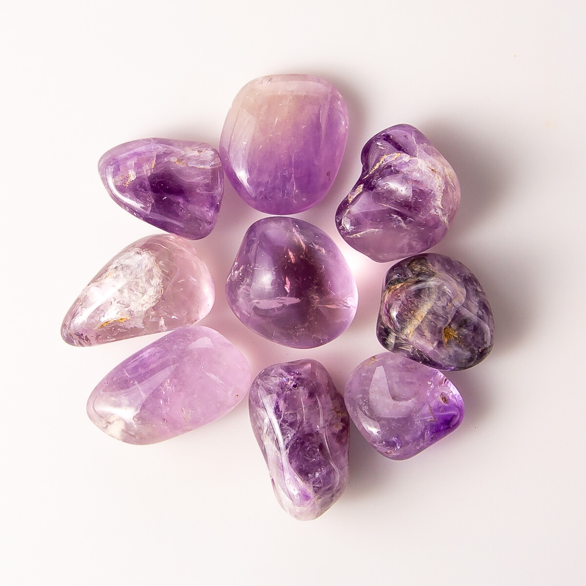 1 Pound Tumbled Gemstone Collection Maraba Amethyst Clear Quartz Gold Tigers Eye