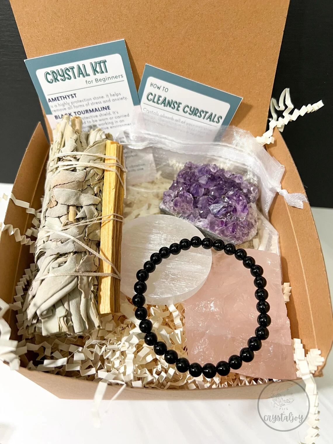 Beginner Crystal Gift Set, Healing Crystal Energy Gift for Beginner – NEW