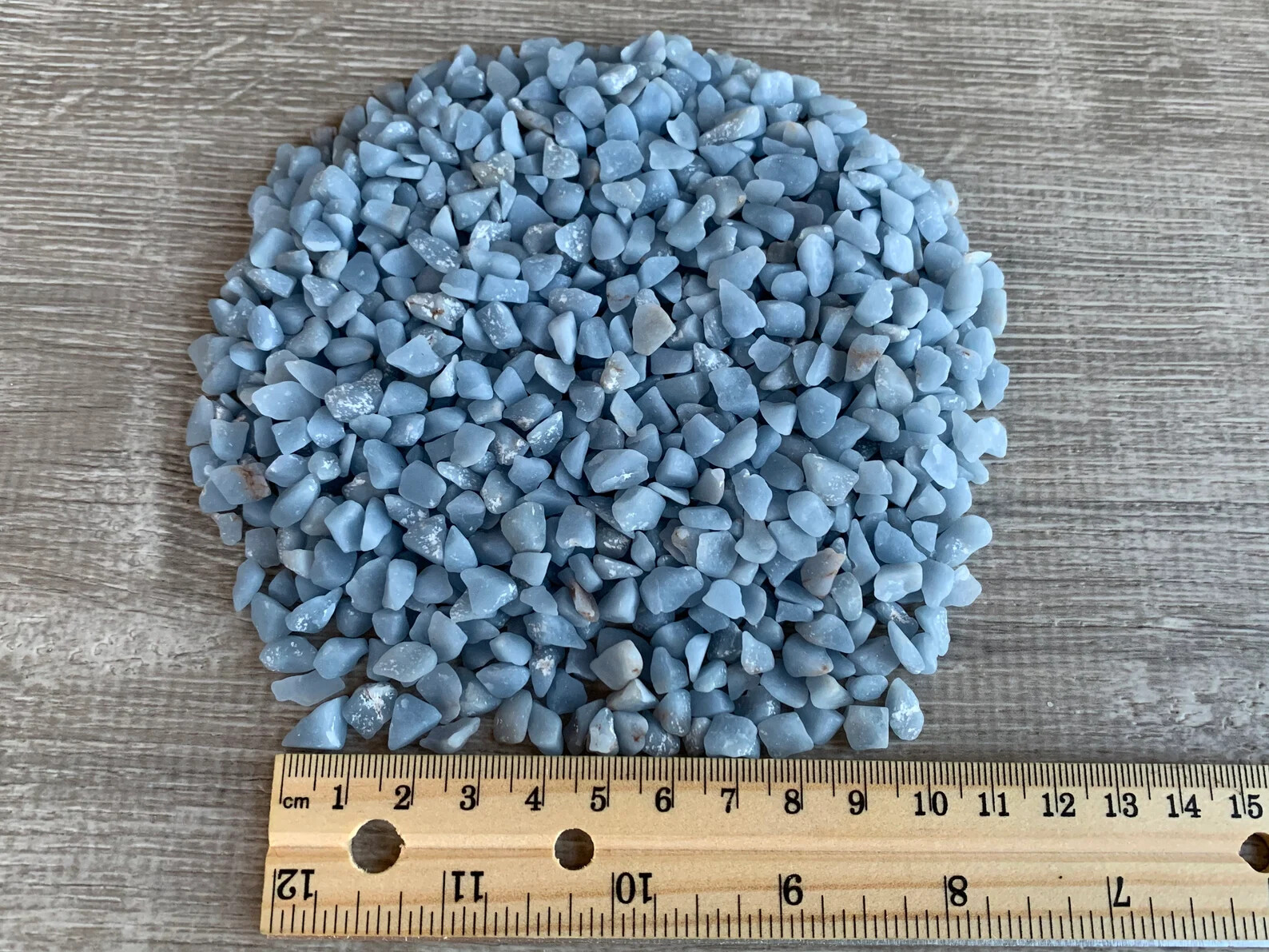 Grade A++ Angelite Semi Rough Mini Chips 4 – 8 mm, Wholesale Bulk Lot