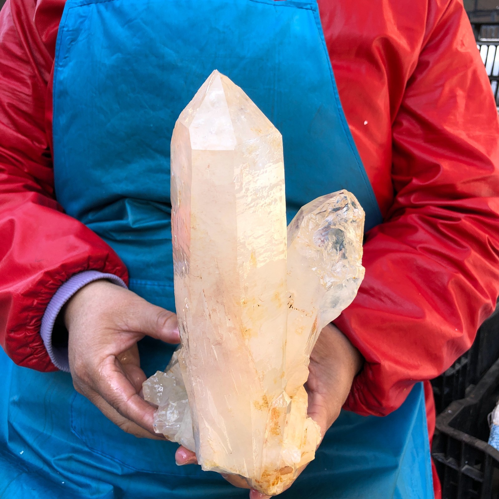 4.95LB Natural Transparent White Quartz Crystal Cluster Specimen Healing 3356