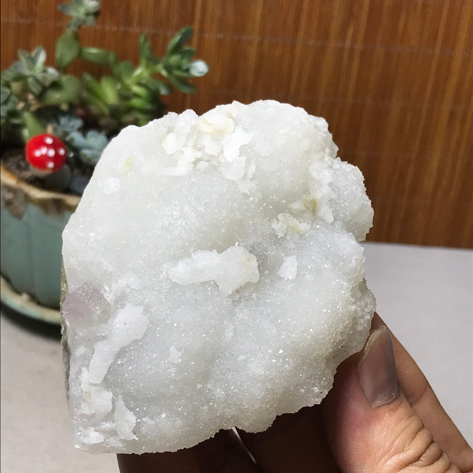 99-68-72mm Natural Light purple calcite fluorite Mineral Specimen 237g A6071