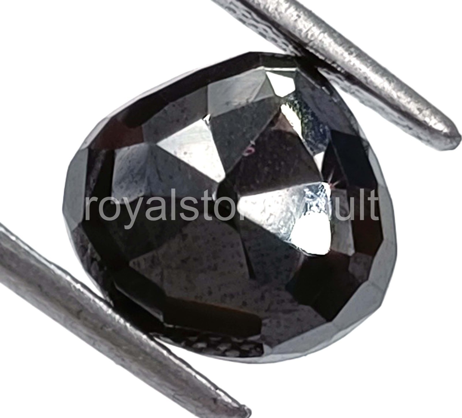 4.10 Ct IGL Certified Genuine Black Amethyst Pear Shape Loose Gemstone 5AOR