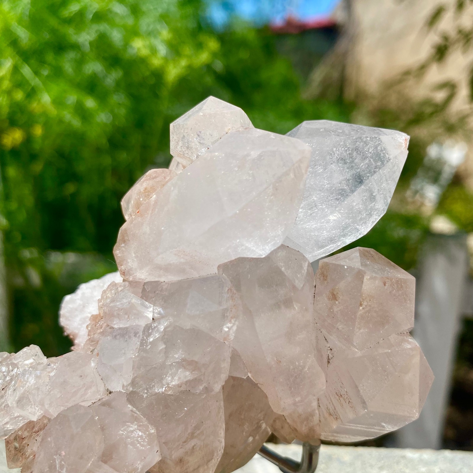 249G Natural Clear White Crystal Quartz Cluster Energy Healing Specimen