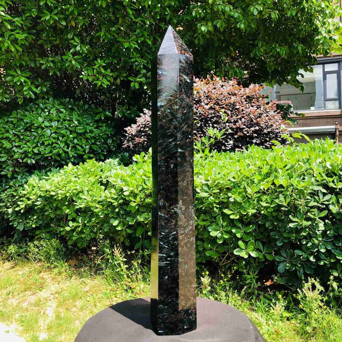14.21LB Natural Fireworks Stone Obelisk Quartz Tower Crystal Wand Point Healing