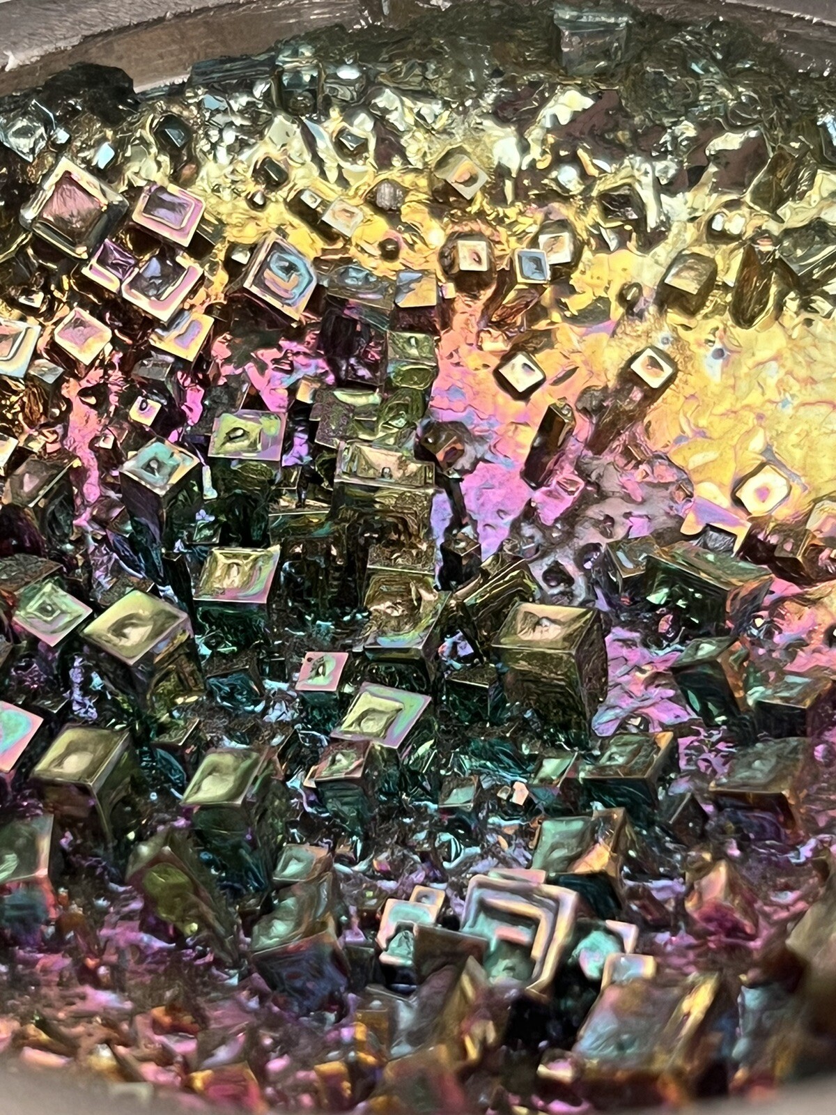 Large Bismuth Round Bowl Specimen AAA Spiritual Healing Ships FastFrom Florida