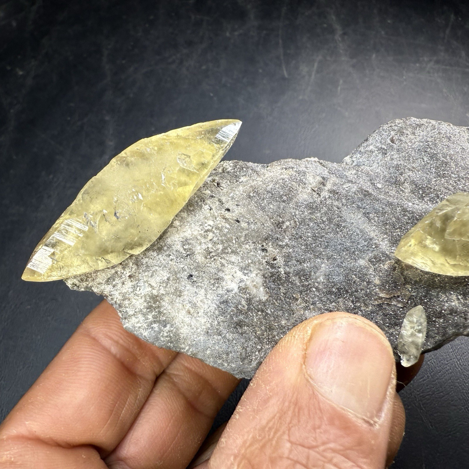 Calcite Crystals with Chalcopyrite Pyrite & Dolomite on Matrix / Missouri