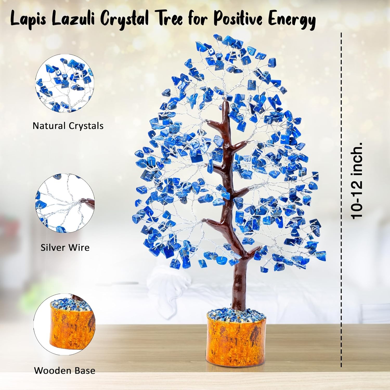 Unique Lapis Lazuli Crystal Tree – Perfect Birthday Gift for Men & Dads!