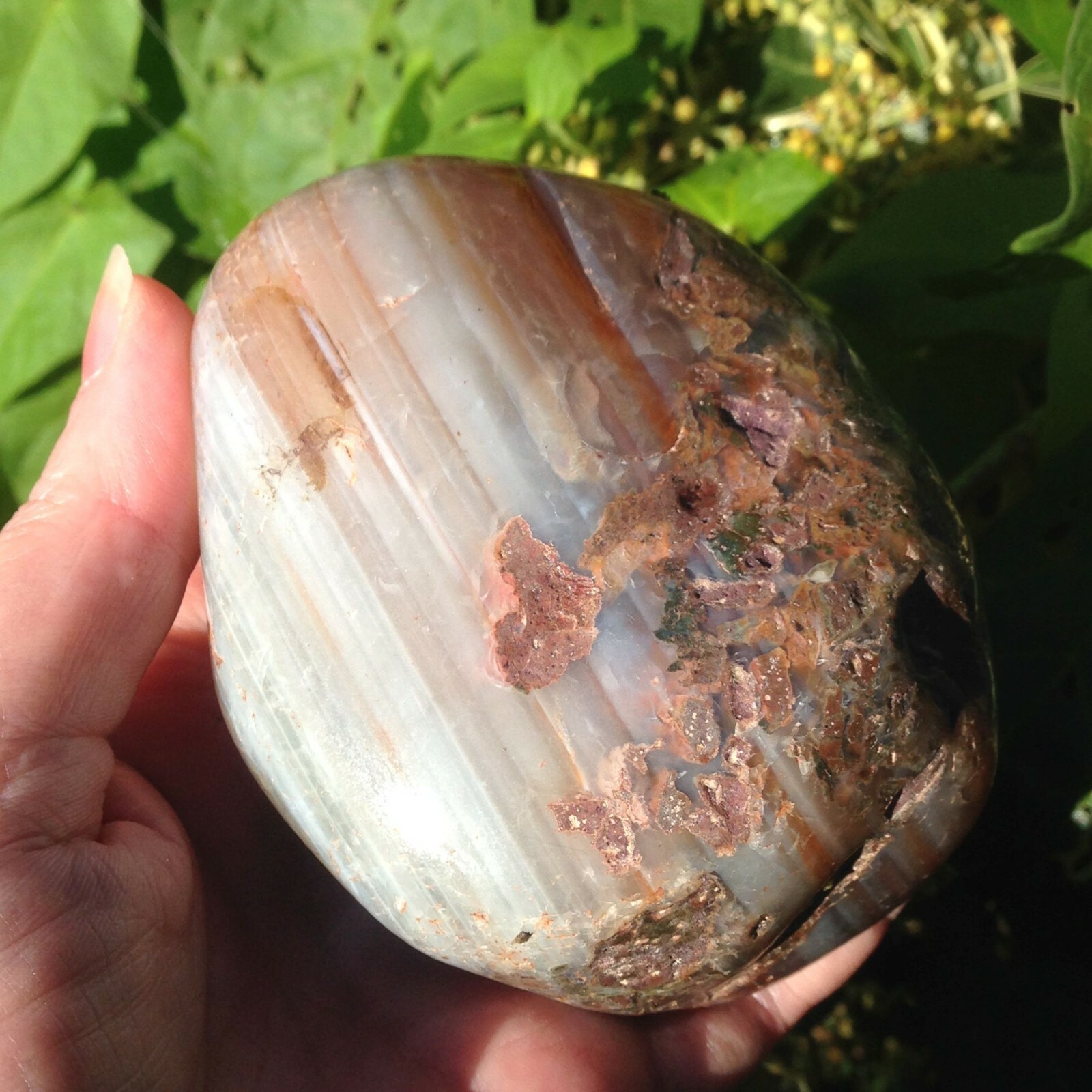 Large Rare Sardonyx Crystal Banded Agate Helps Stable Marriage 594g 9.5×7.3x6cm