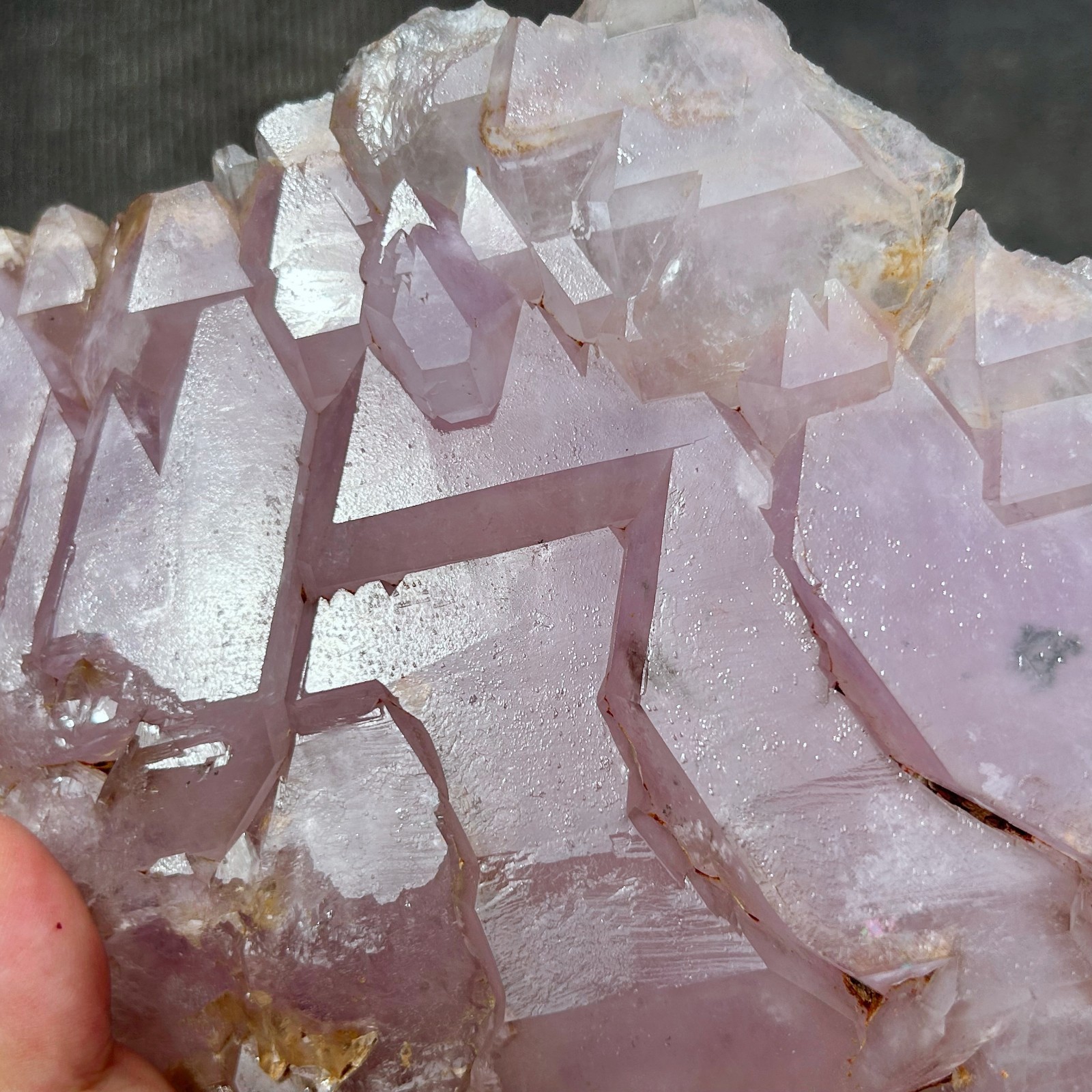 All 6.6LB Natural Amethyst Skeleton Crystal Quartz Rough Mineral specimens A215