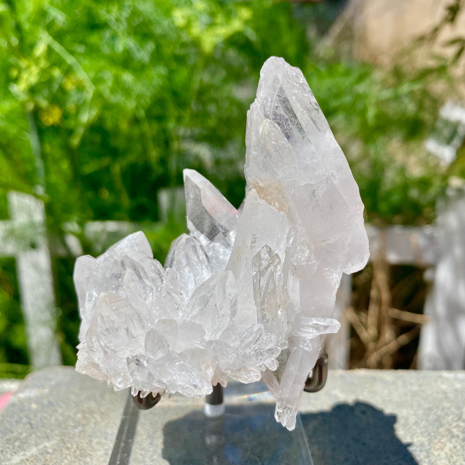169G Natural rare white water crystal cluster backbone mineral specimen
