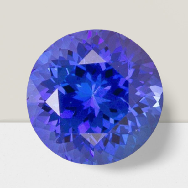 Tanzanite Round Cut Gemstone 5 Cts – 12 mm Flawless Loose Gem