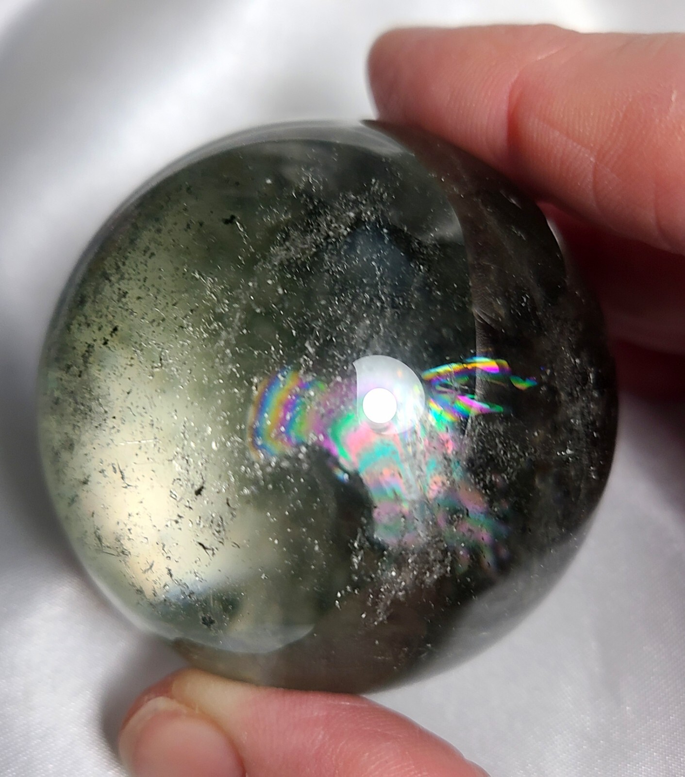 2″ 51mm 179g AA++ Stunning Garden Quartz Massive Rainbows Sphere Crystal Ball