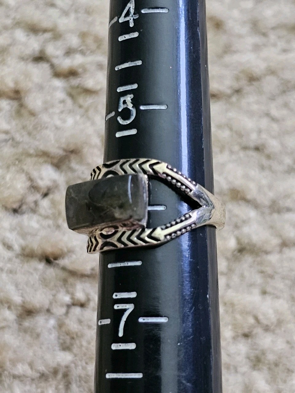 Sterling Silver Labradorite Ring, Size 6, Crystals & Stones, Mineral Specimen