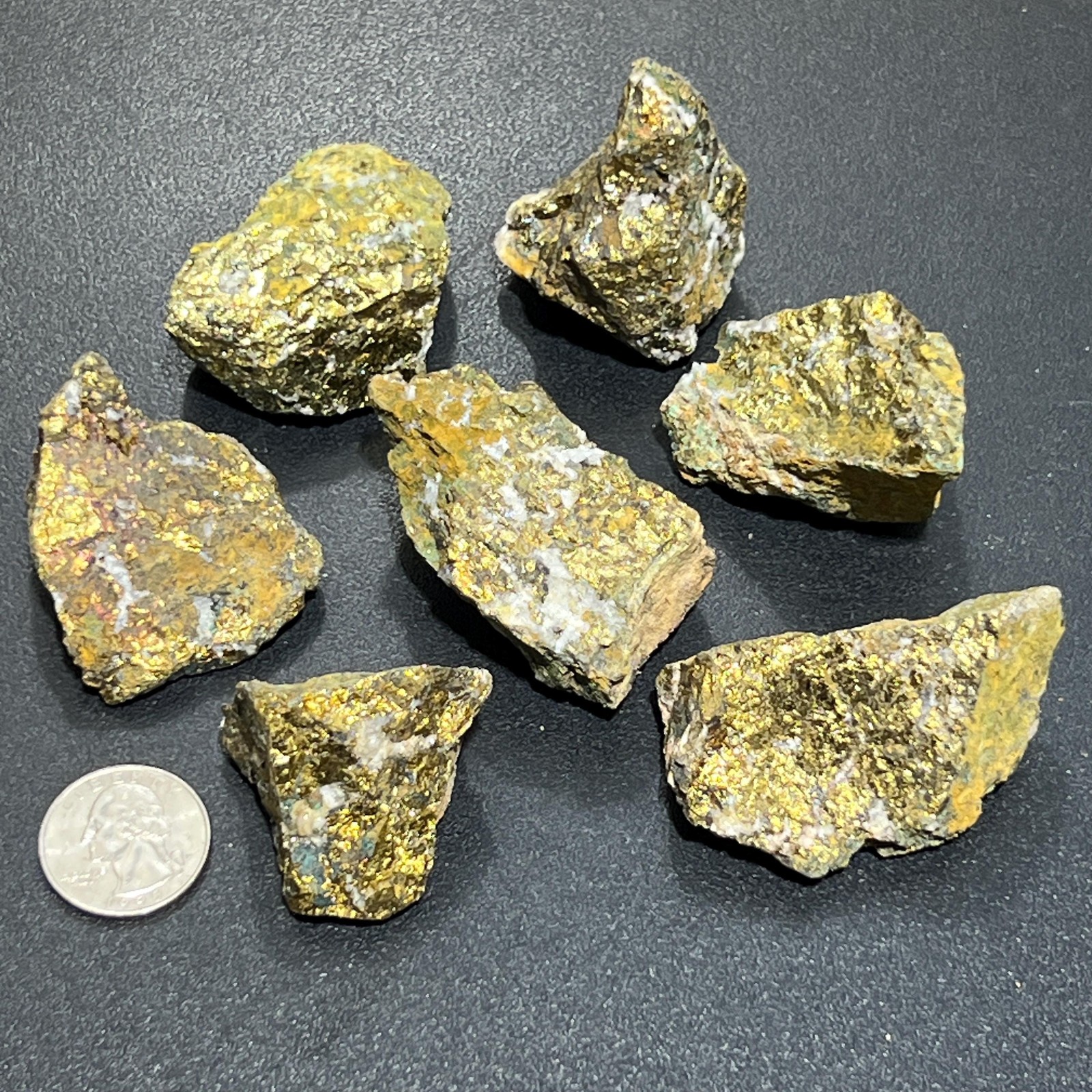 Gold Chalcopyrite Ore Rough Raw Stones (By The Piece Or Pound) Genuine Mineral