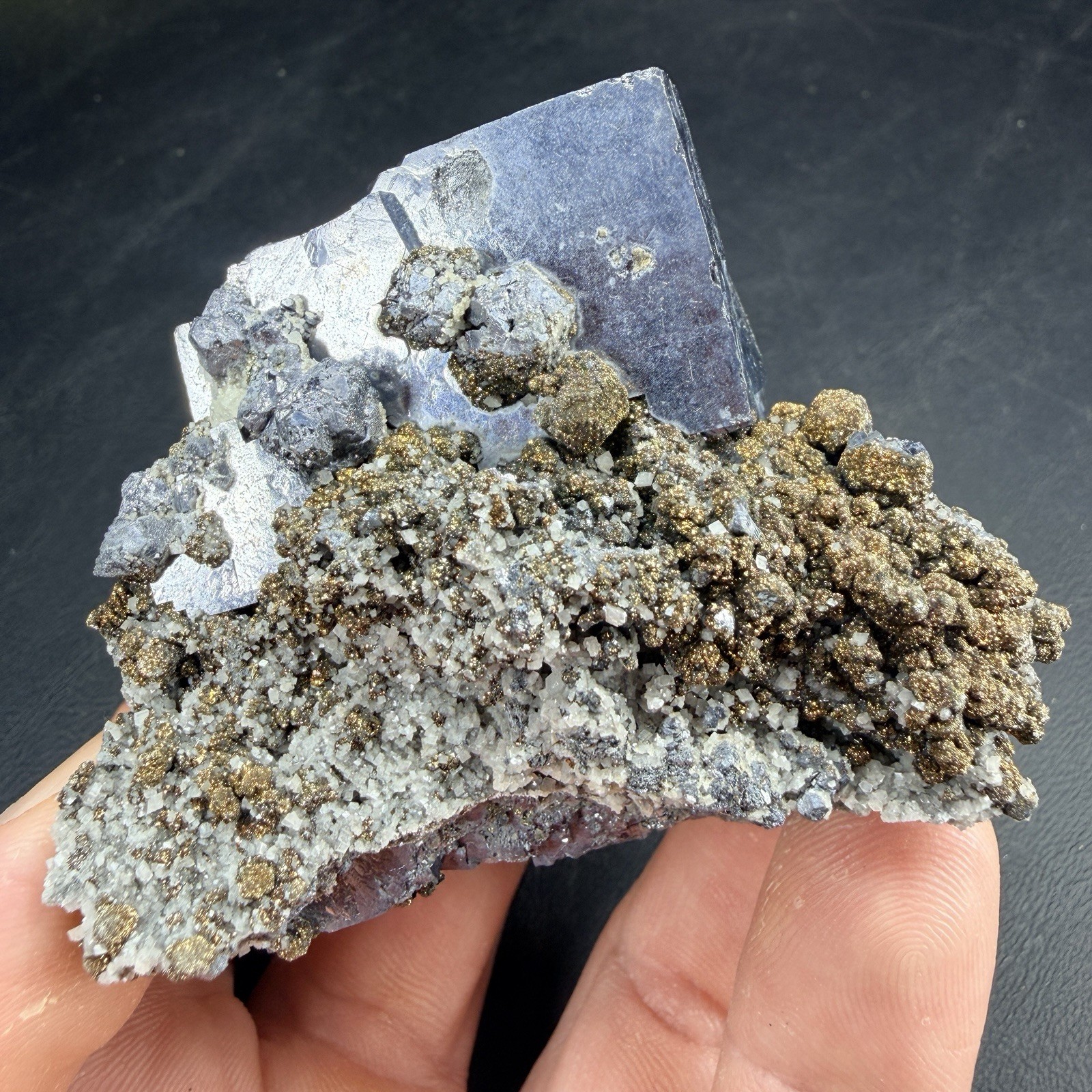 Galena Chalcopyrite Dolomite Crystal Combo / Missouri *Video*