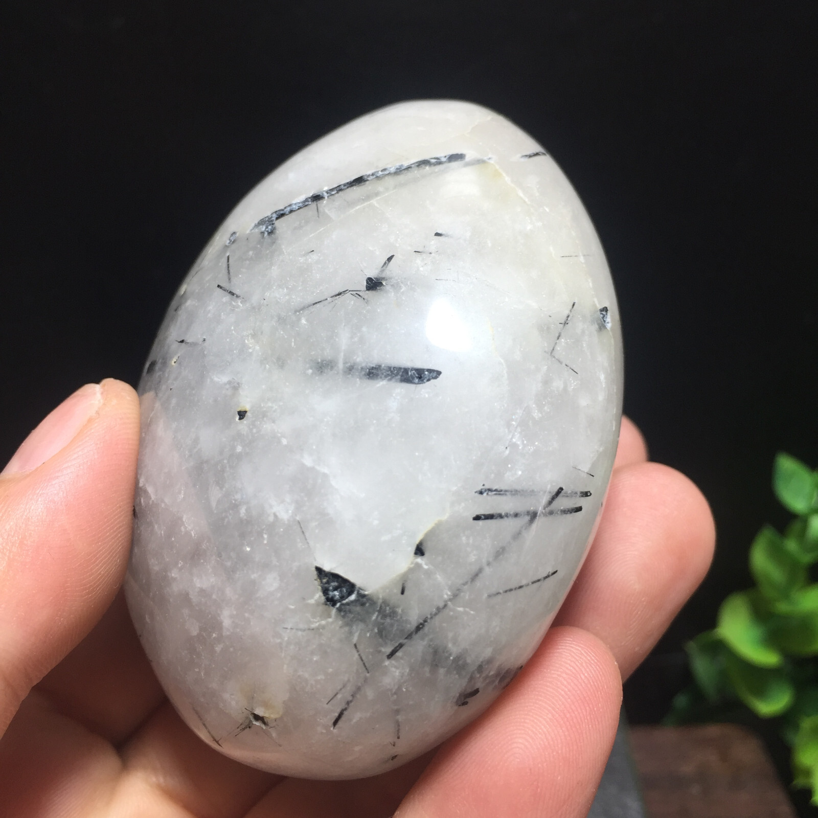 205g Natural black tourmaline quartz crystal symbiotic mineral specimen 11