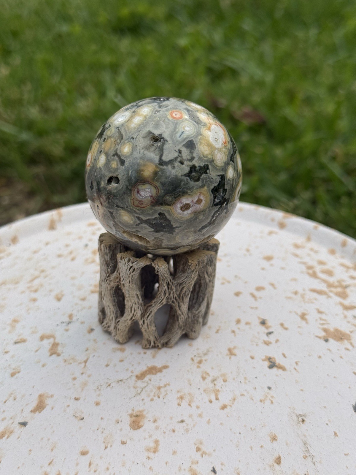 Rare 8th vein ocean jasper sphere 178g (51mm)