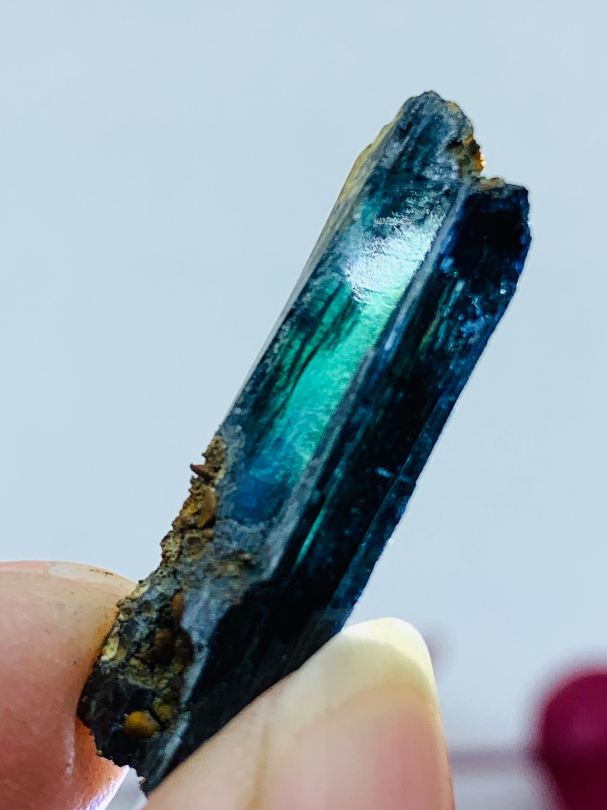 10ct 30mm TOP EXCELLENT BLUE GREEN VIVIANITE CRYSTALS Specimen FROM Brazil GEM
