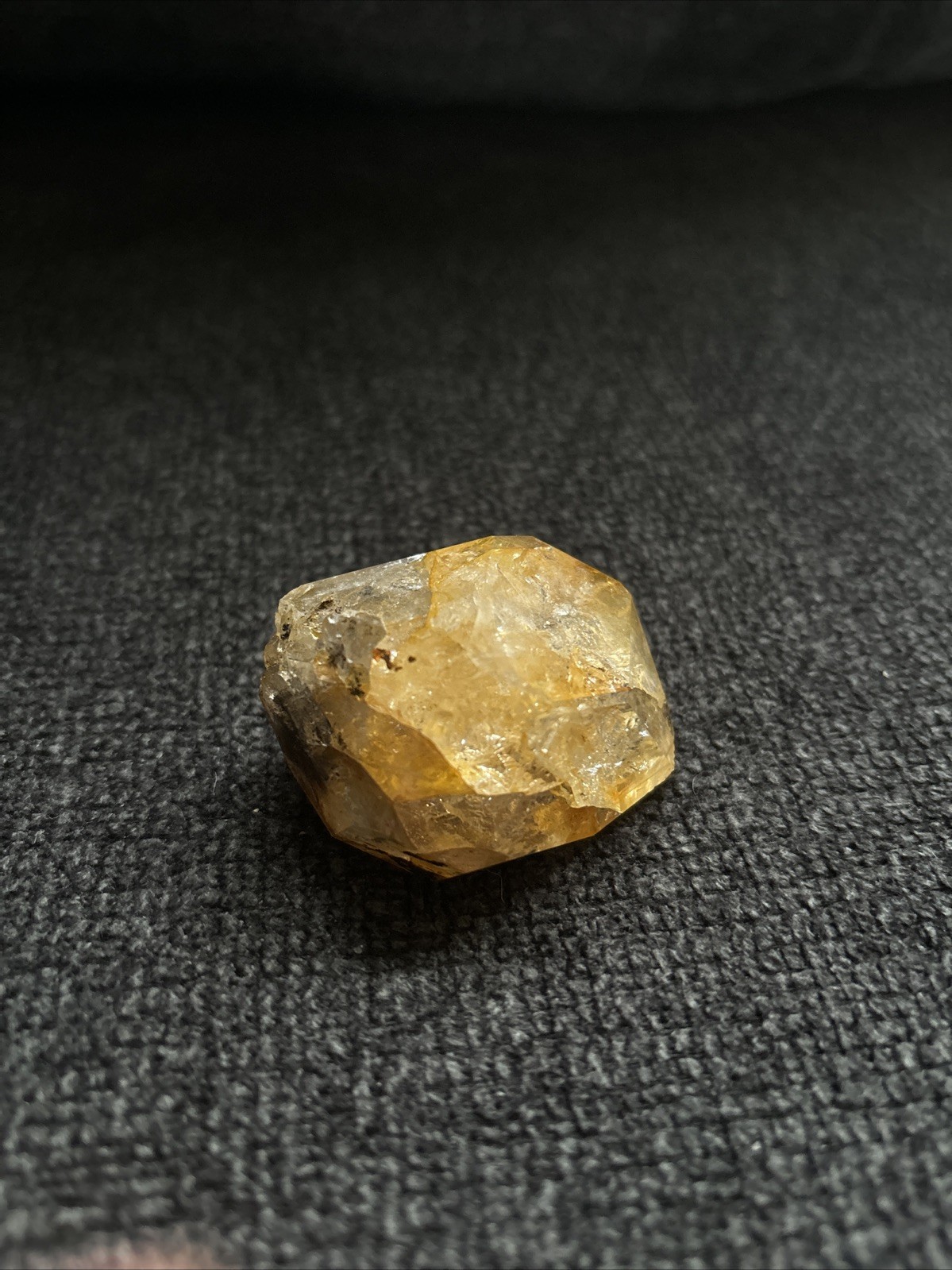 Herkimer Diamond Quartz Crystal “Golden Healer, Rider” 2in x 1.75in, 2.4oz