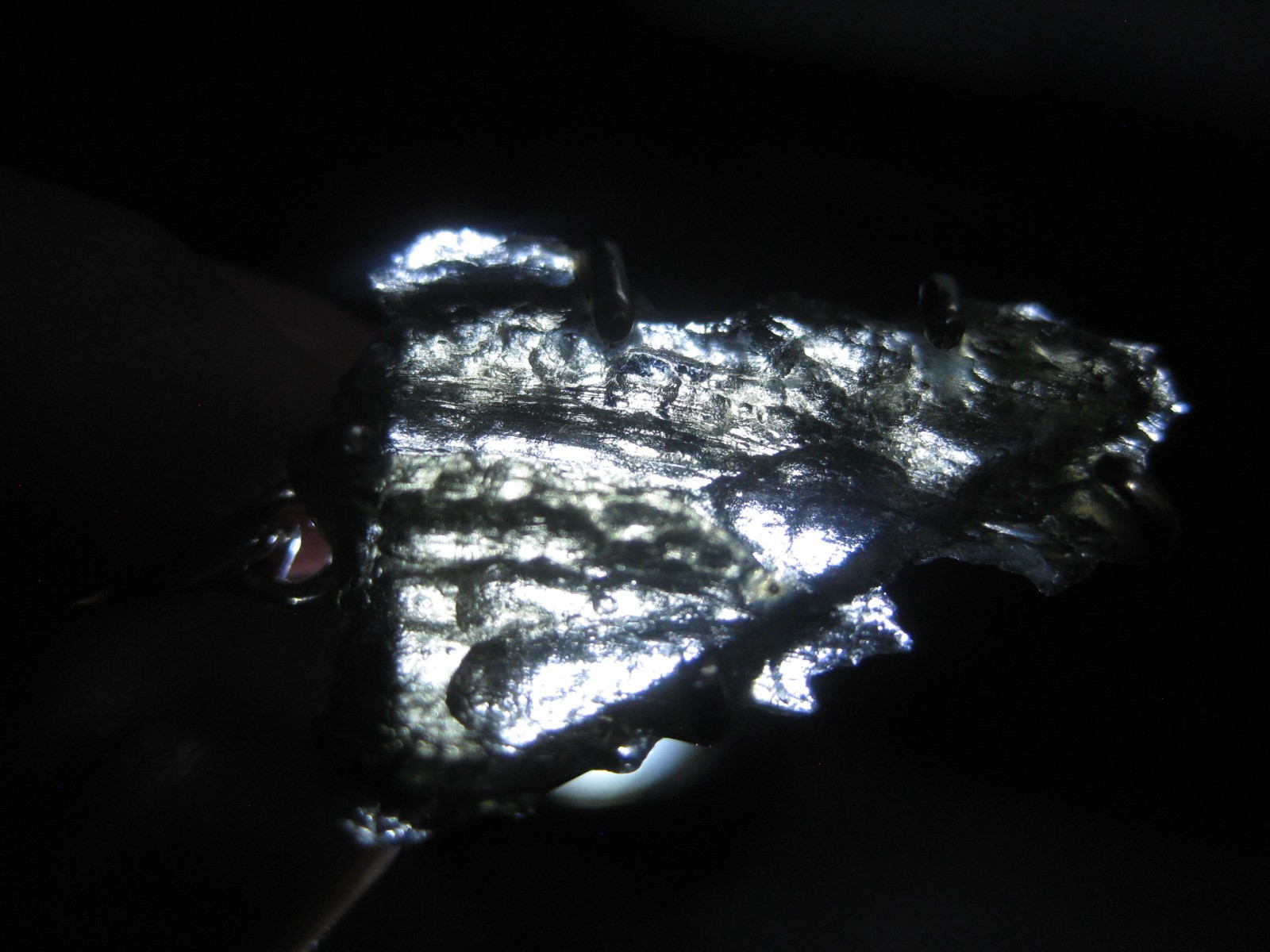 Moldavite pendant Nova Hospode,tektite genuine, Czechia impact glass