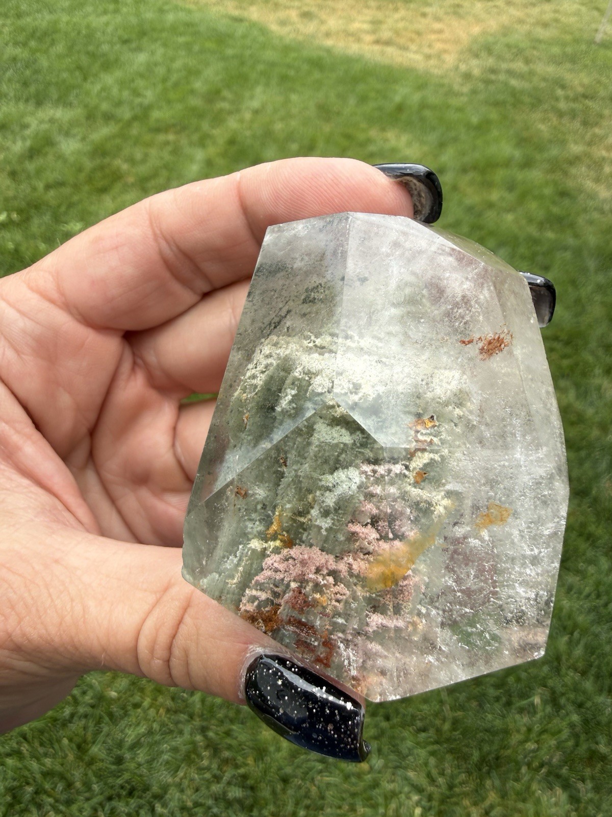 Natural Garden Quartz Lodolite Crystal Freeform Scenic Phantom Inclusions 2.2”