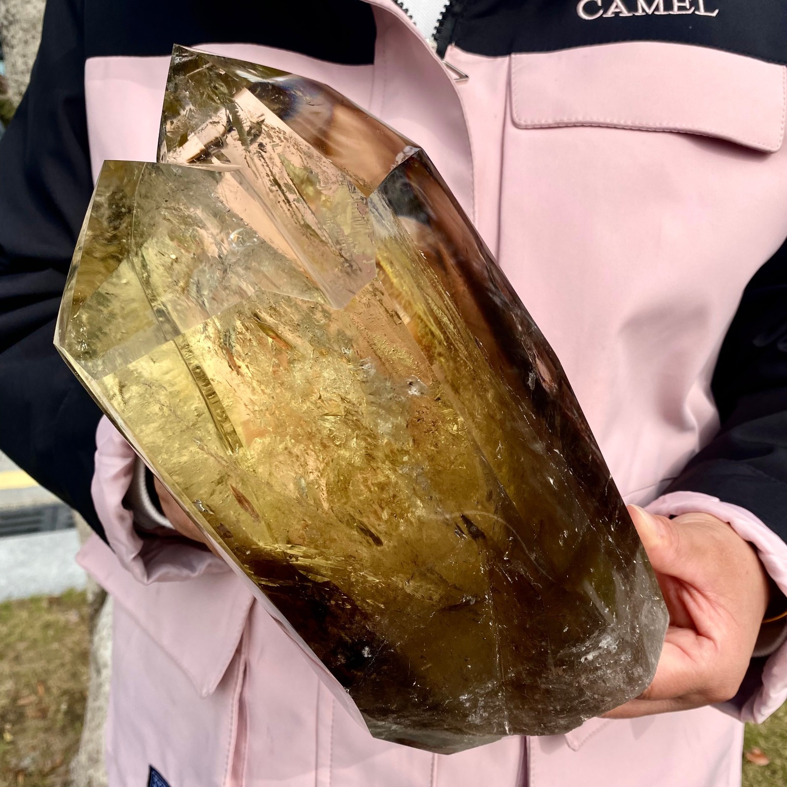 10LB Natural Citrine backbone cluster mineral specimen quartz crystal healing