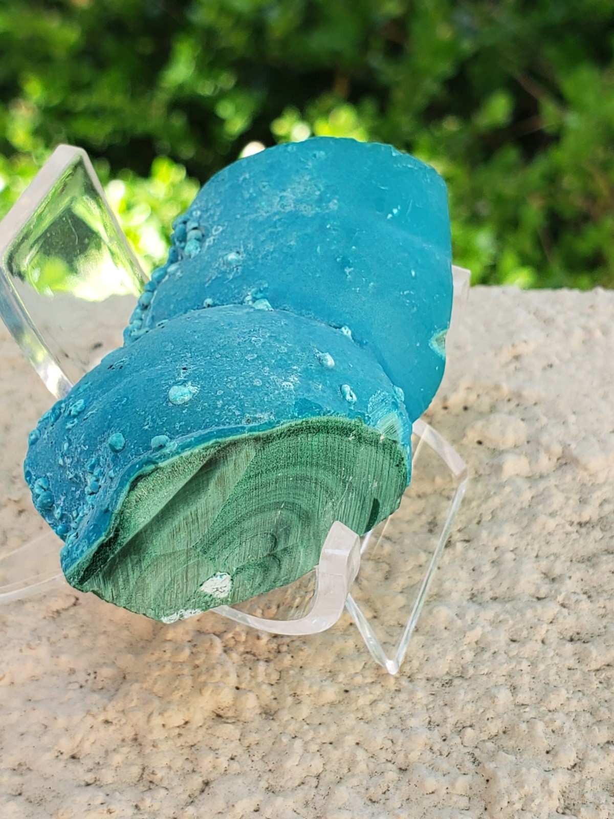 Malachite with Chrysocolla Mineral Velvet Unpolished Crystal Specimen, 86g