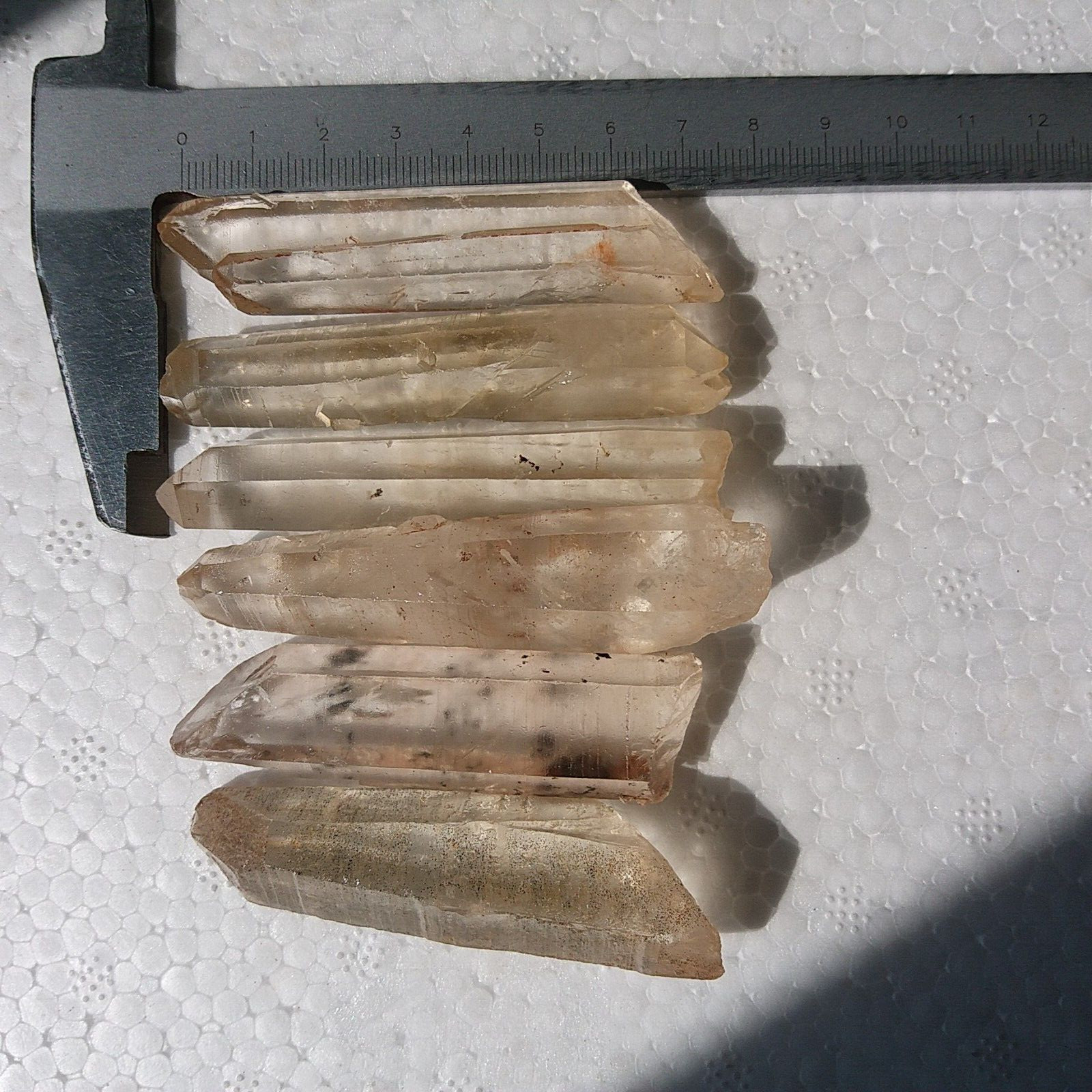 182g6pcs Natural Crystal Quartz Single Point wand Rough Original Specimen D764