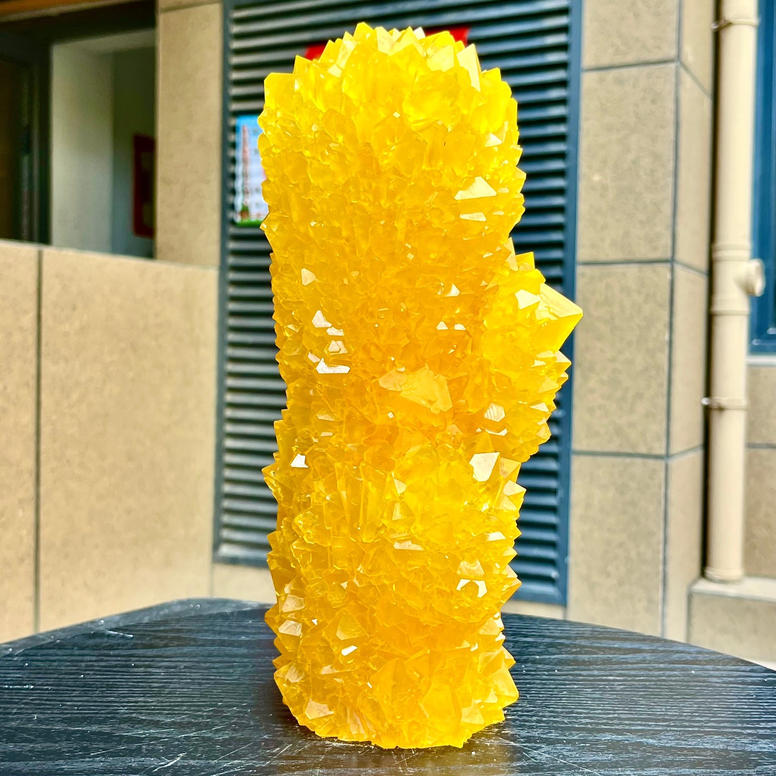 6.86LB Yellow Ghost Phantom Crystal Cluster Flower Raw Crystal Heal Quartz Decor