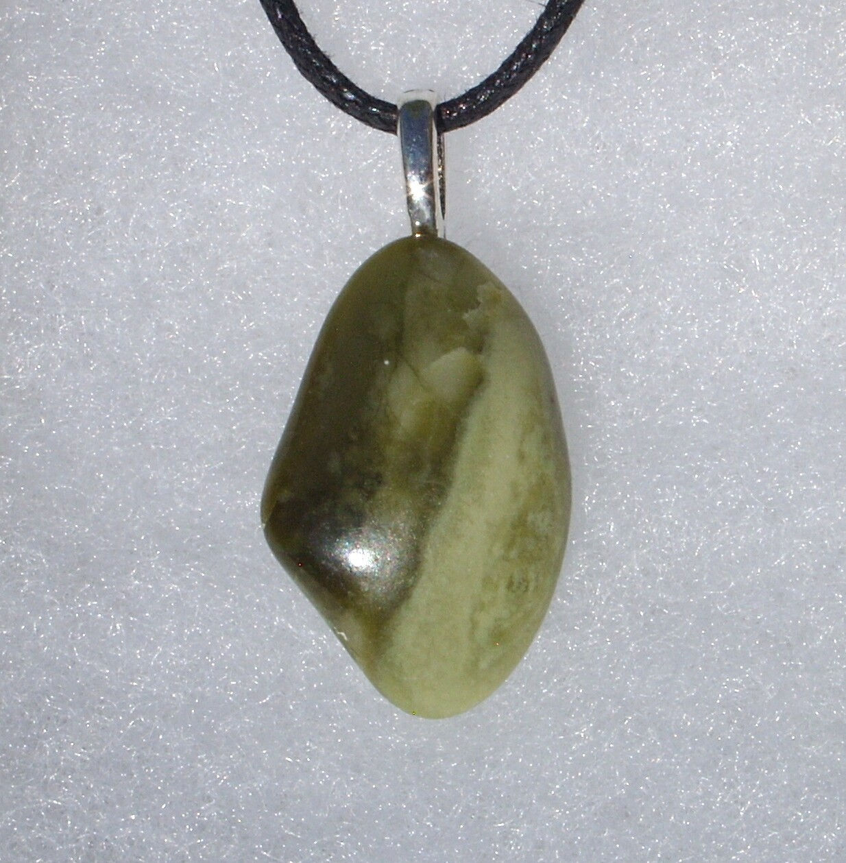 Infinite Stone Serpentine Free Form Crystal Pendant Necklace Healing Pain Relief