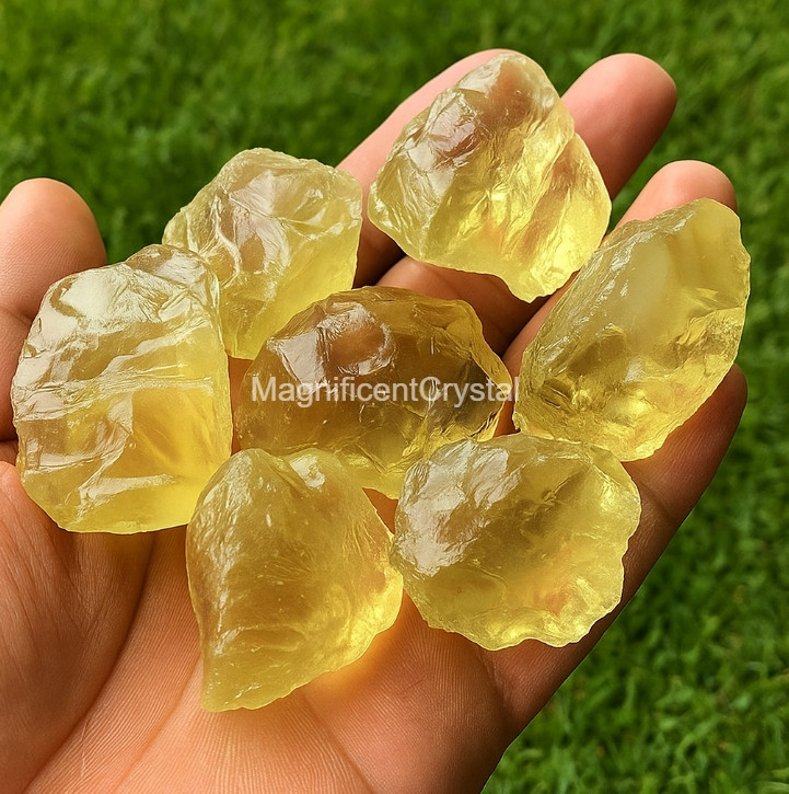 3PCS Raw Citrine Stones Yellow Crystal Rocks Rough Gemstones Healing Art Decor