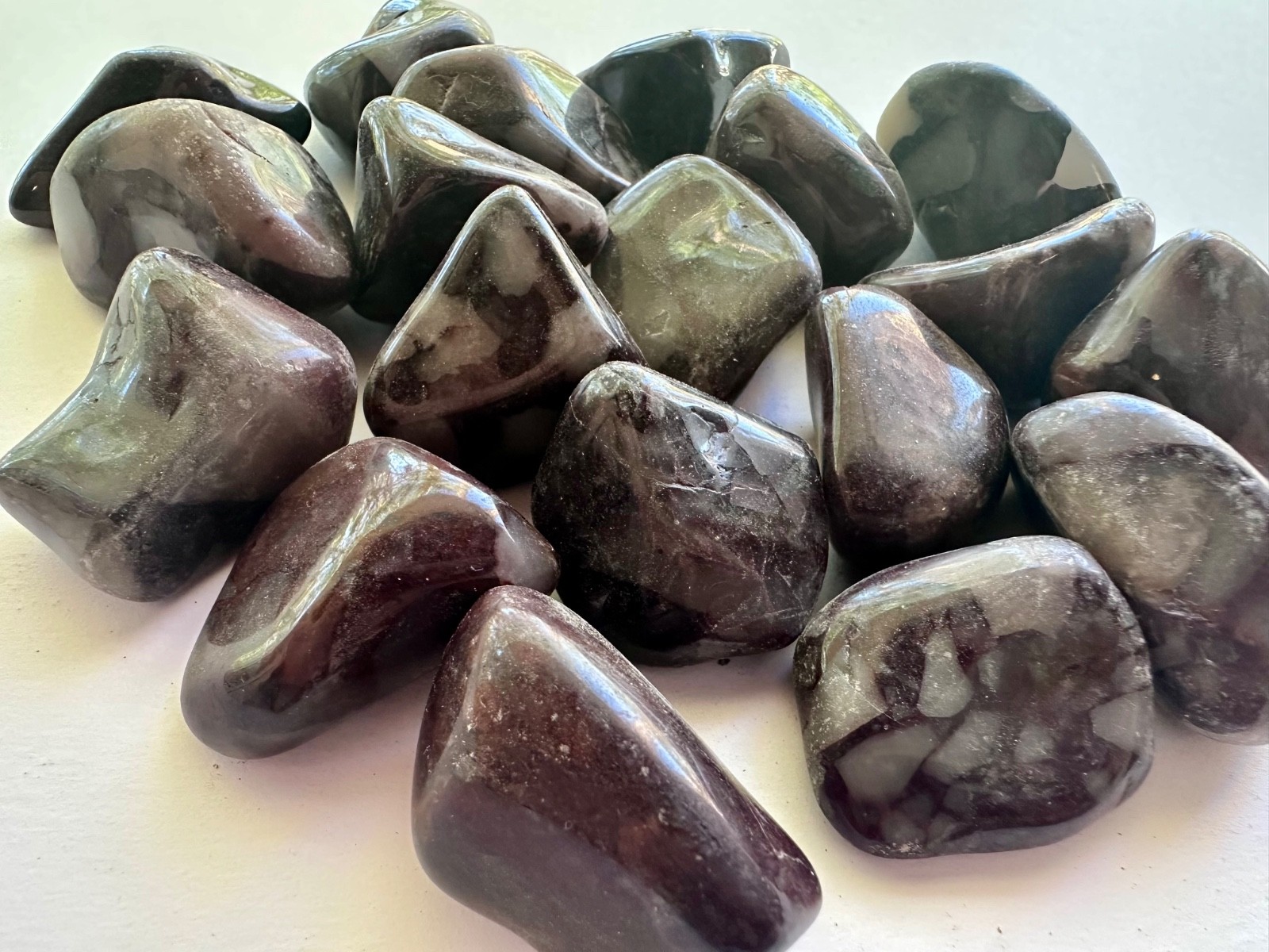 3x Cataclasite Tumbled Stones XL 30-40mm Reiki Healing Crystal Transformation