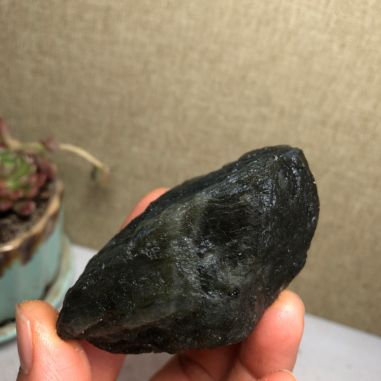 70mm Natural Labradorite Crystal gemstone rough original Specimen 142g A3458