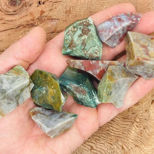 Raw Rough Ocean Jasper Stone Chunk Healing Crystal Mineral Rock Specimen 1PC