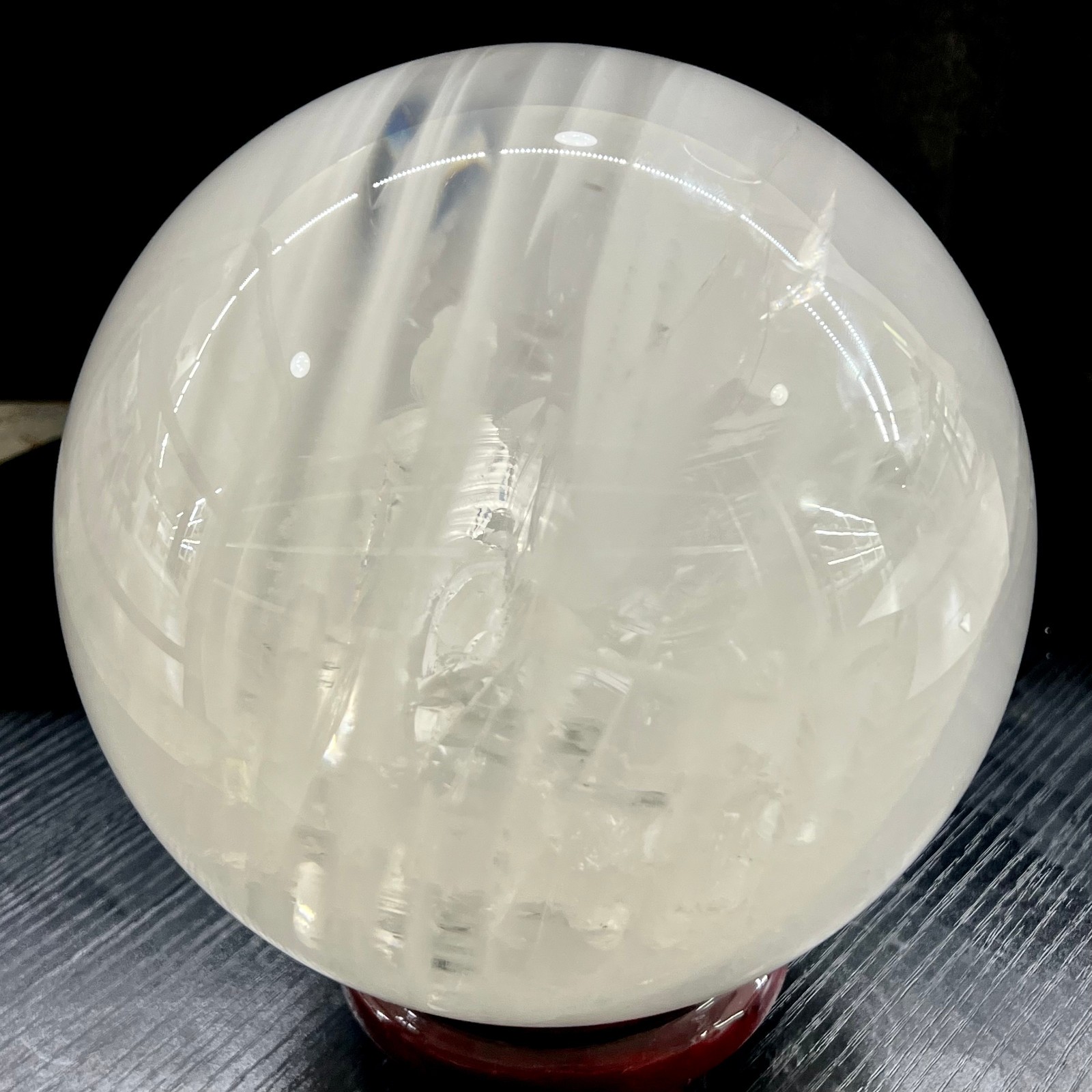 22LB Top Natural Clear Quartz Sphere Crystal Ball Reiki Meditation Gems Gifts