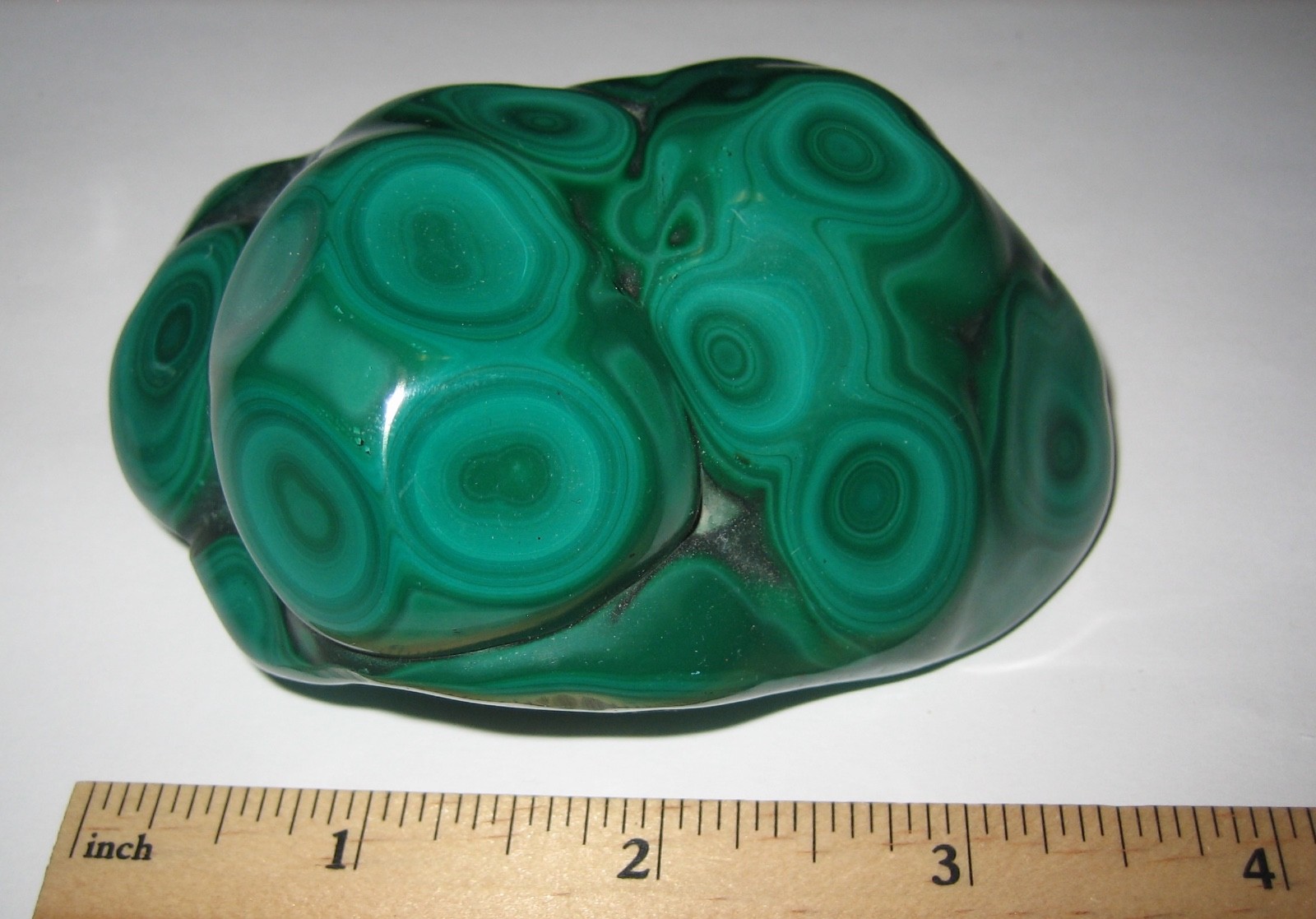 3.7″ A+ POLISHED NATURAL MALACHITE STONE MINERAL FROM THE CONGO ~ 359grams *A